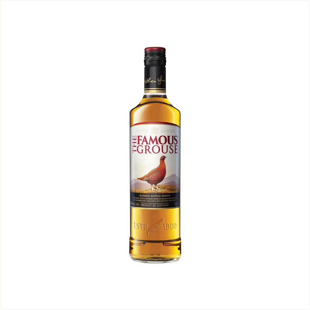Bottle of The Famous Grouse Scotch.