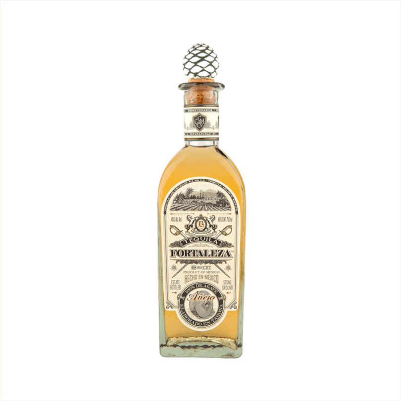 Bottle of Fortaleza Tequila Añejo