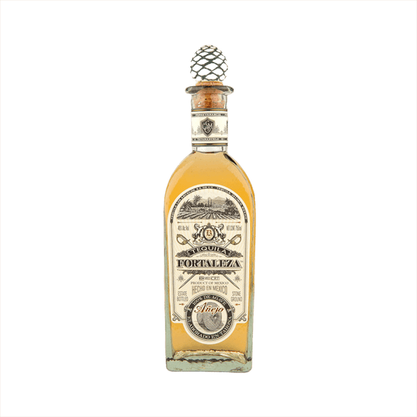 Bottle of Fortaleza Tequila Añejo