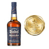 Bottle of George Dickel Bottled In Bond Whisky and Gold Medal of San Francisco World Spirits Competition.