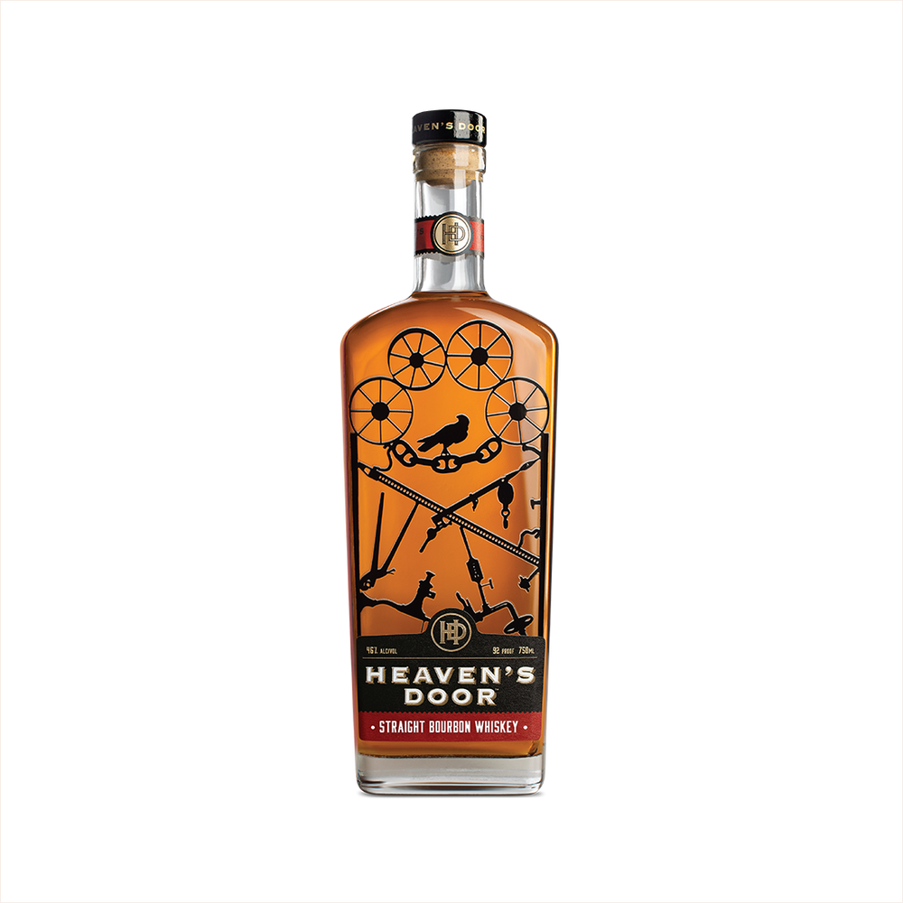 750ml bottle of Heaven's Door Straight Bourbon Whiskey.