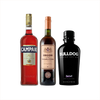 Bottle of Campari + Bulldog London Dry Gin + Cocchi Vermouth di Torino