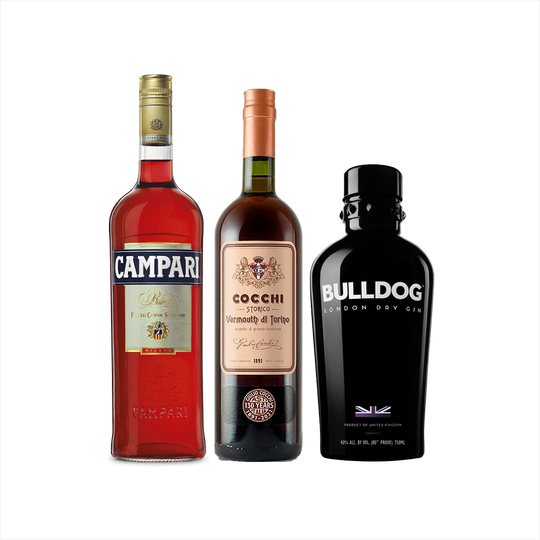 Holiday Negroni: Campari, Bulldog Gin, Cocchi Torino