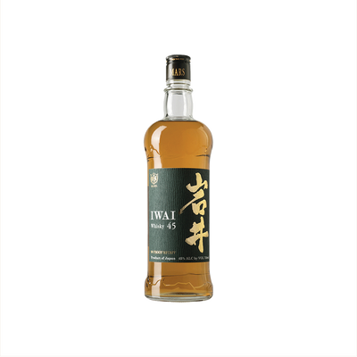 Bottle of Mars Shinshu Iwai 45 Japanese Blended Whisky.