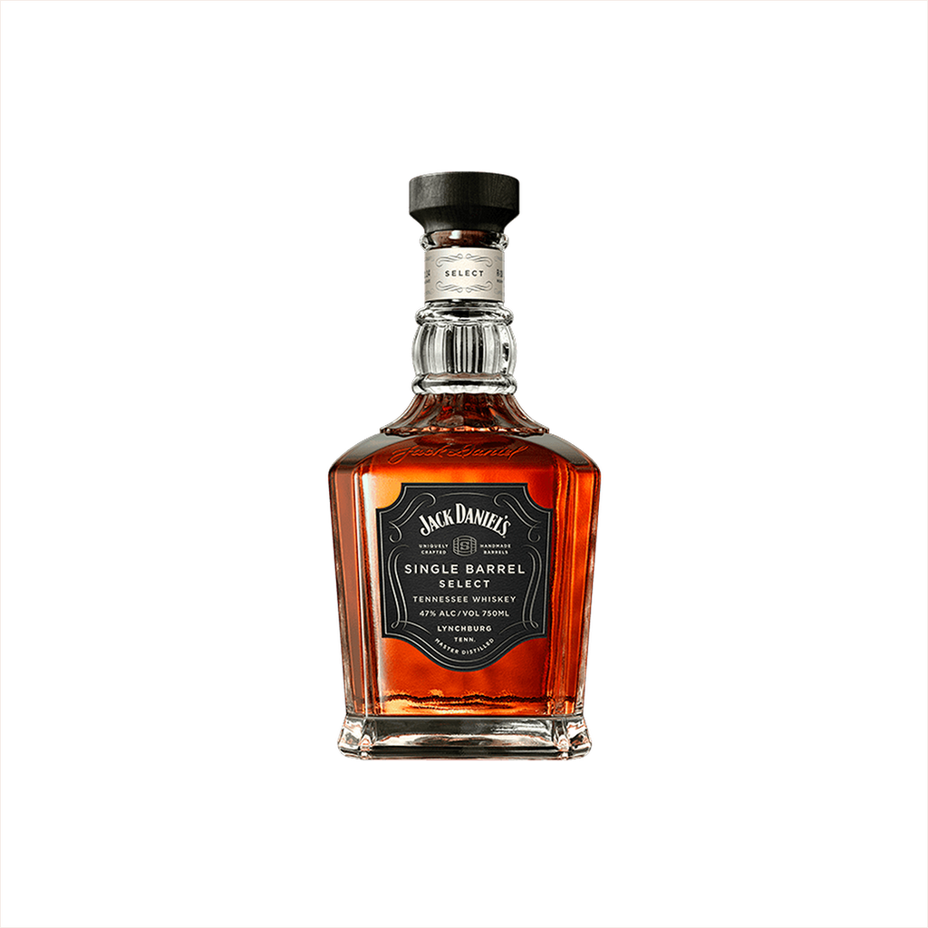 Bottle of Jack Daniel's Single Barrel Bourbon Whiskey.