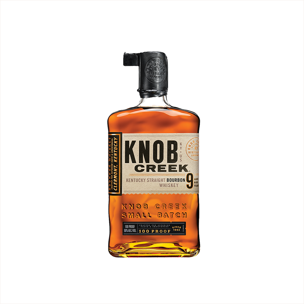 Bottle of Knob Creek 9 Year Old Bourbon Whiskey
