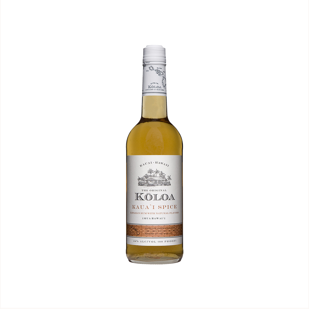 Bottle of Kōloa Kauaʻi Spice Hawaiian Rum.
