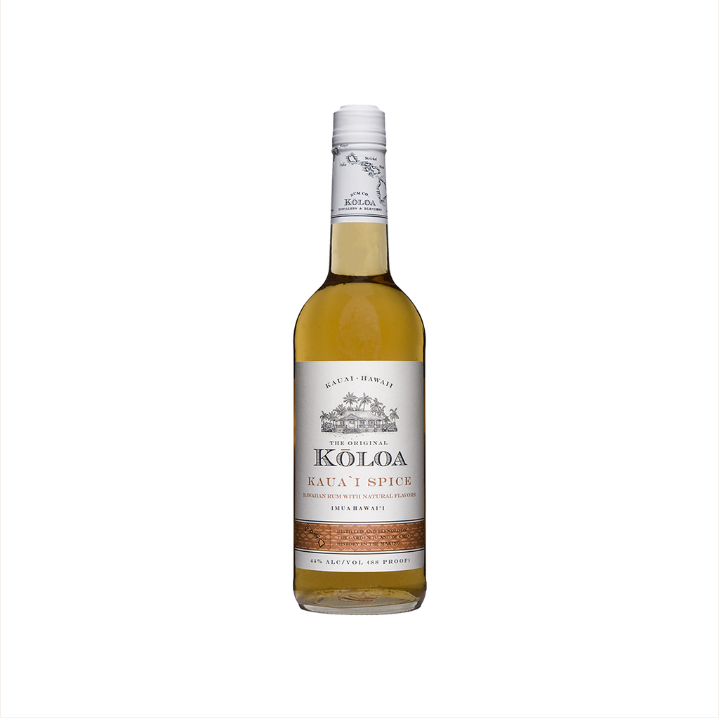 Bottle of Kōloa Kauaʻi Spice Hawaiian Rum.