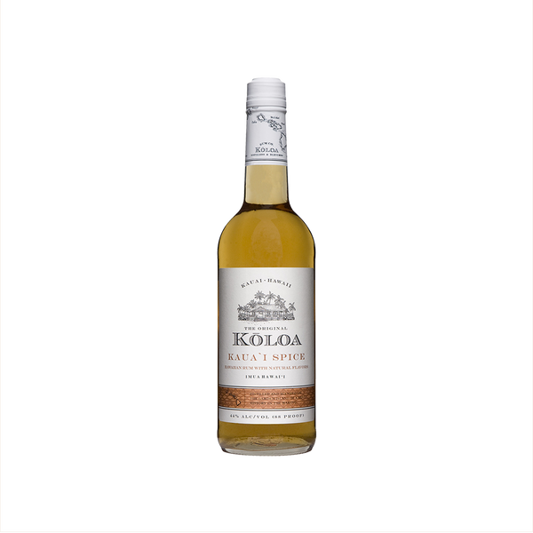 Bottle of Kōloa Kauaʻi Spice Hawaiian Rum.