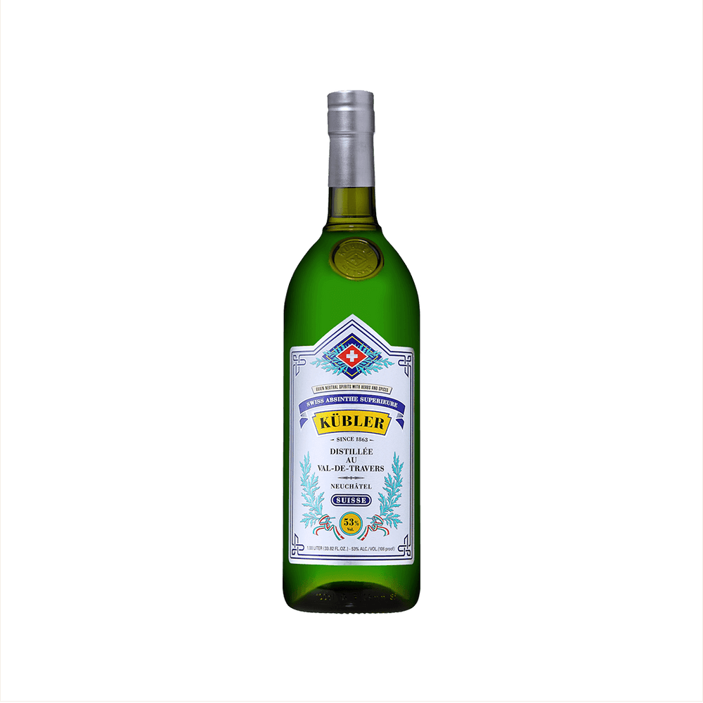 Bottle of Kübler Original Absinthe.