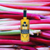 Bottle of Nonino L'Aperitivo Botanical Drink over background image of purple plants.