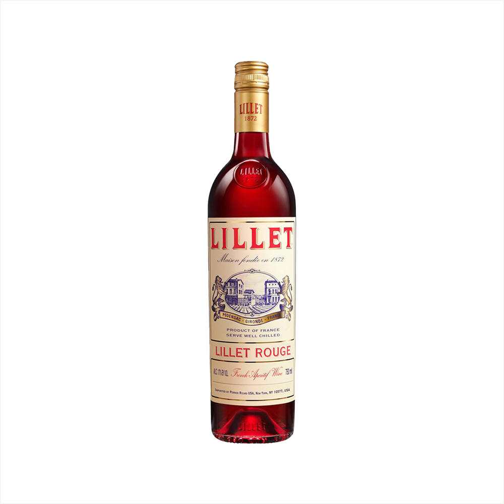 Bottle of Lillet Rouge Aperitif.