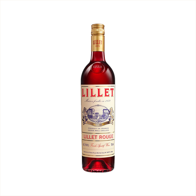 Bottle of Lillet Rouge Aperitif.