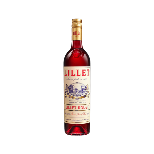 Bottle of Lillet Rouge Aperitif.