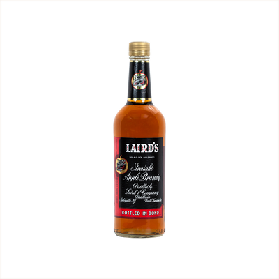 Bottle of Laird's Straight Apple Brandy 100 Proof Bottled In Bond