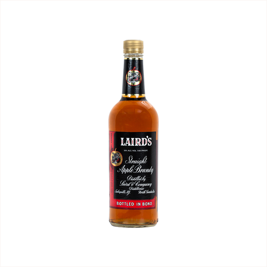 Bottle of Laird's Straight Apple Brandy 100 Proof Bottled In Bond