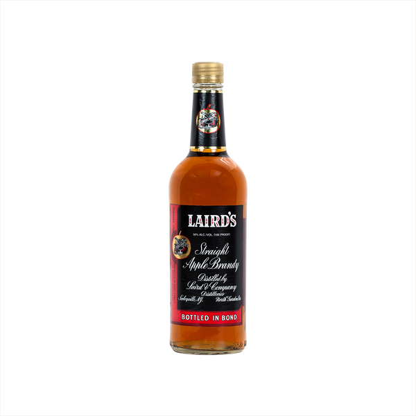 Bottle of Laird's Straight Apple Brandy 100 Proof Bottled In Bond