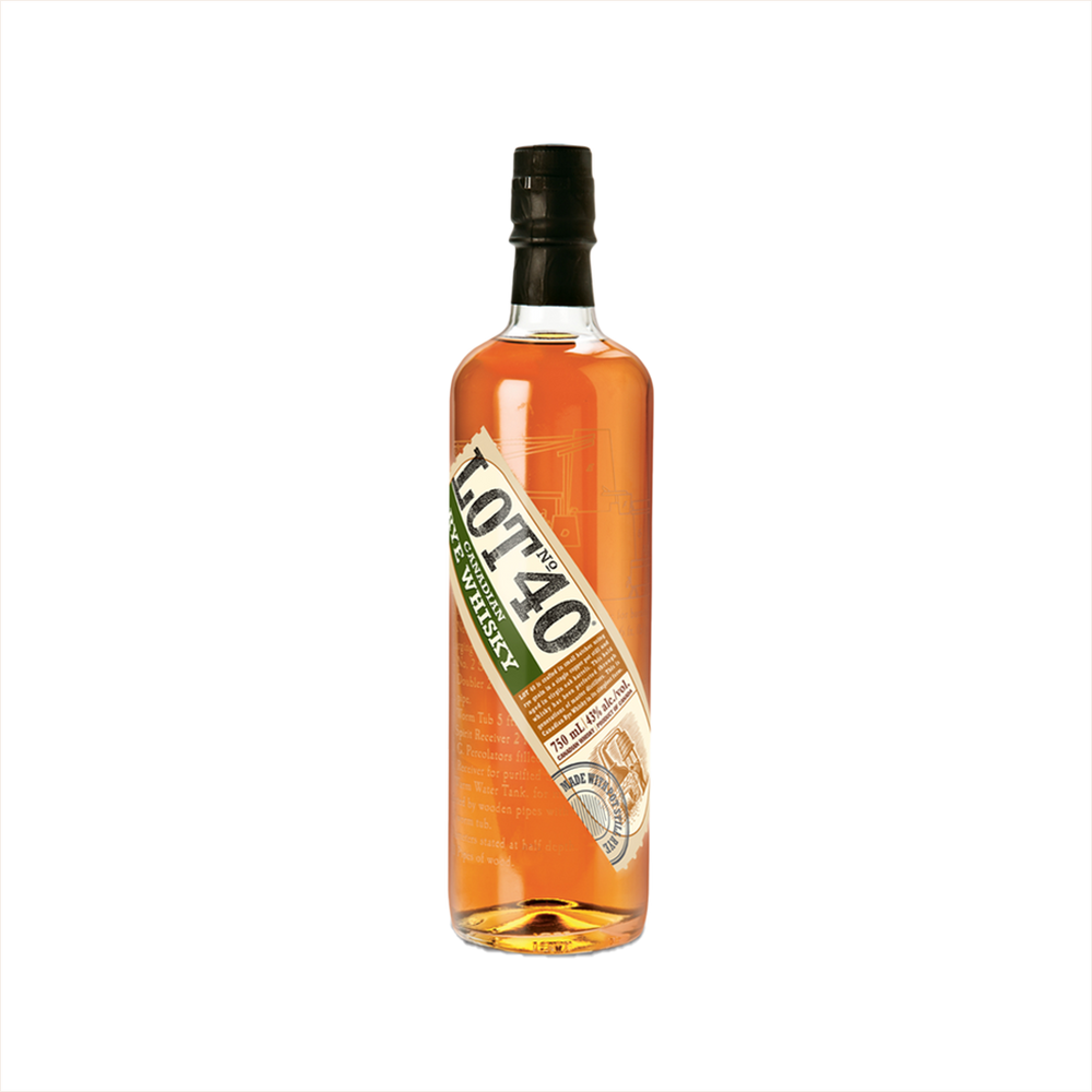 Bottle of Lot 40 Canadian Rye.