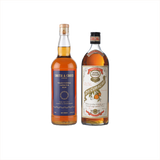 Bottles of Smith and Cross Traditional Jamaica Rum and Pierre Ferrand Dry Curacao.