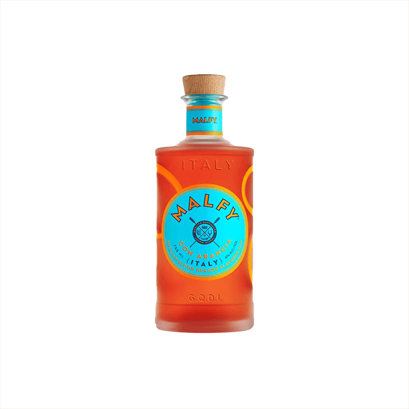 Bottle of Malfy Blood Orange Gin.