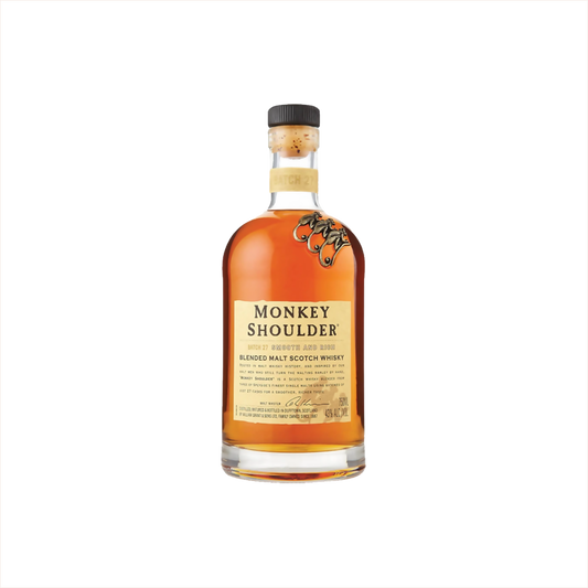 Bottle of Monkey Shoulder Blended Malt Scotch Whisky.