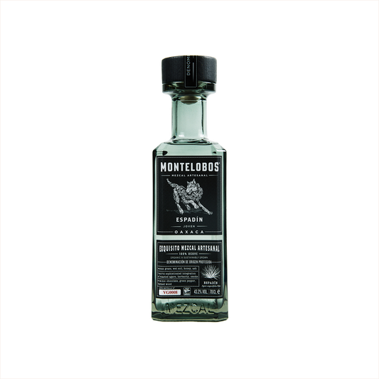 Bottle of Montelobos Espadin Mezcal Joven.