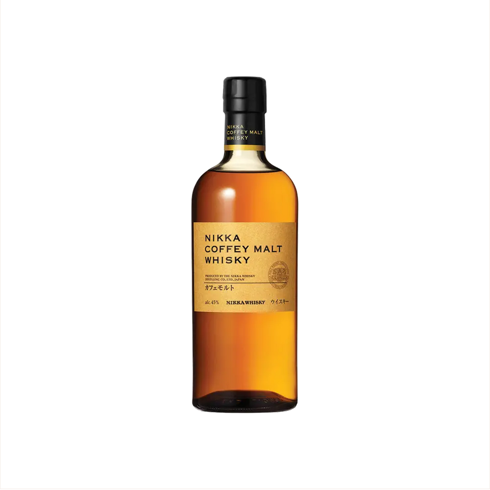 Bottle of Nikka Coffey Malt Whisky.