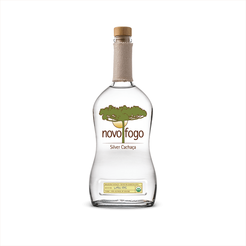Bottle of Novo Fogo Silver Cachaça