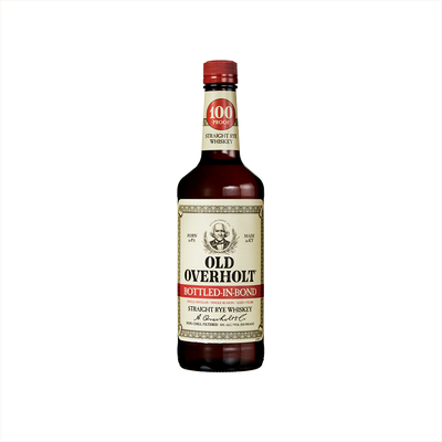 750ml bottle of Old Overholt Bonded Straight Rye Whiskey.