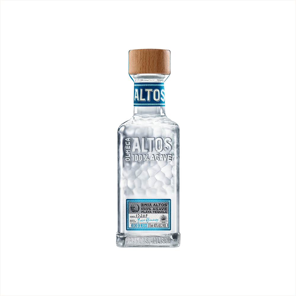 Bottle of Olmeca Altos Plata Tequila.
