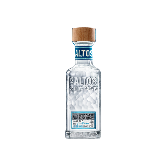 Bottle of Olmeca Altos Plata Tequila.