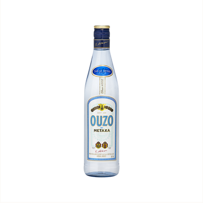 Bottle of Metaxa Ouzo.