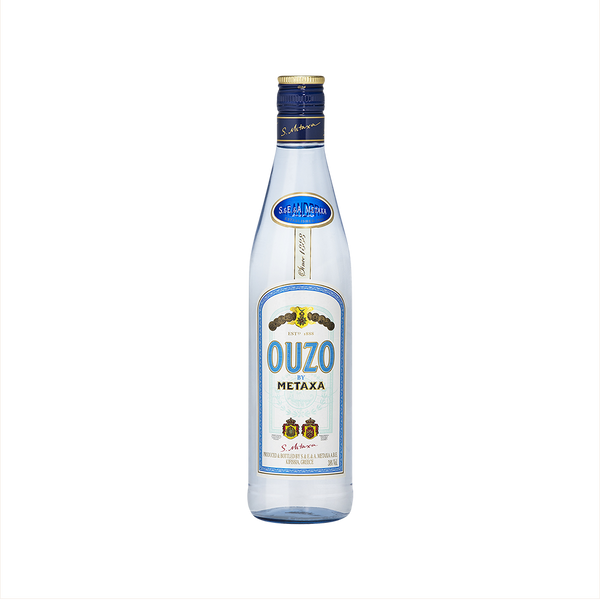 Bottle of Metaxa Ouzo.