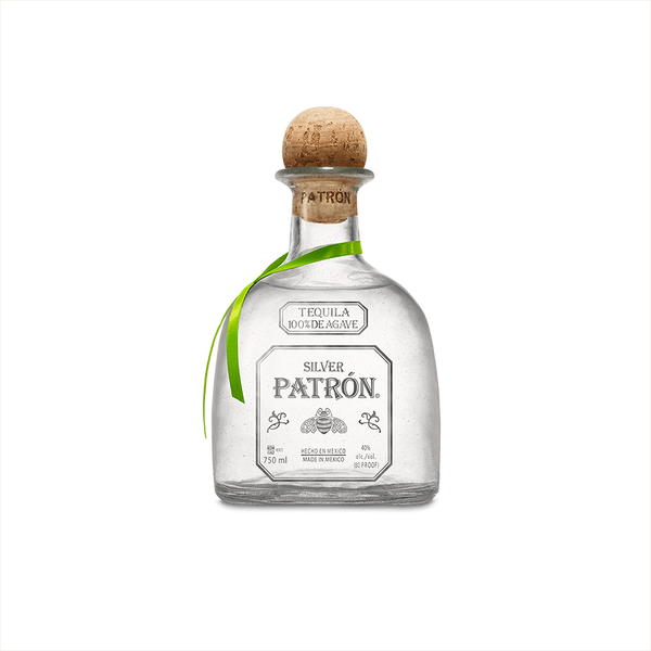 Bottle of Patron Silver Tequila