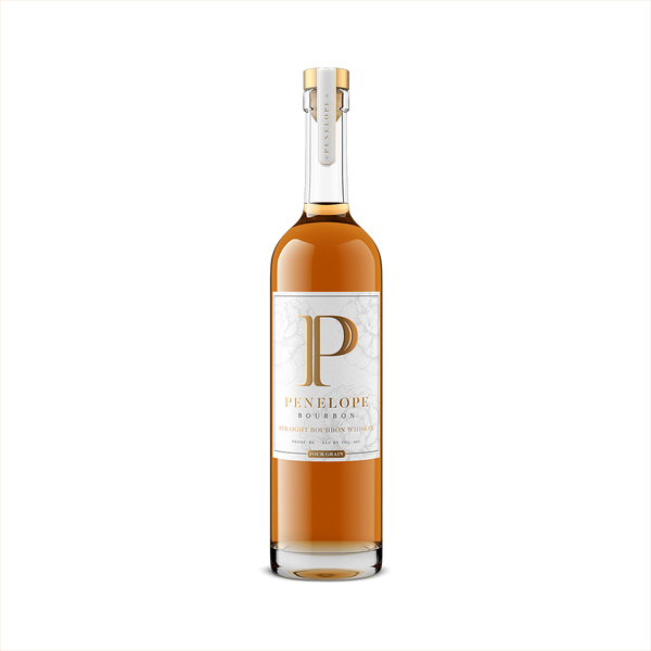 Bottle of Penelope Four Grain Bourbon.
