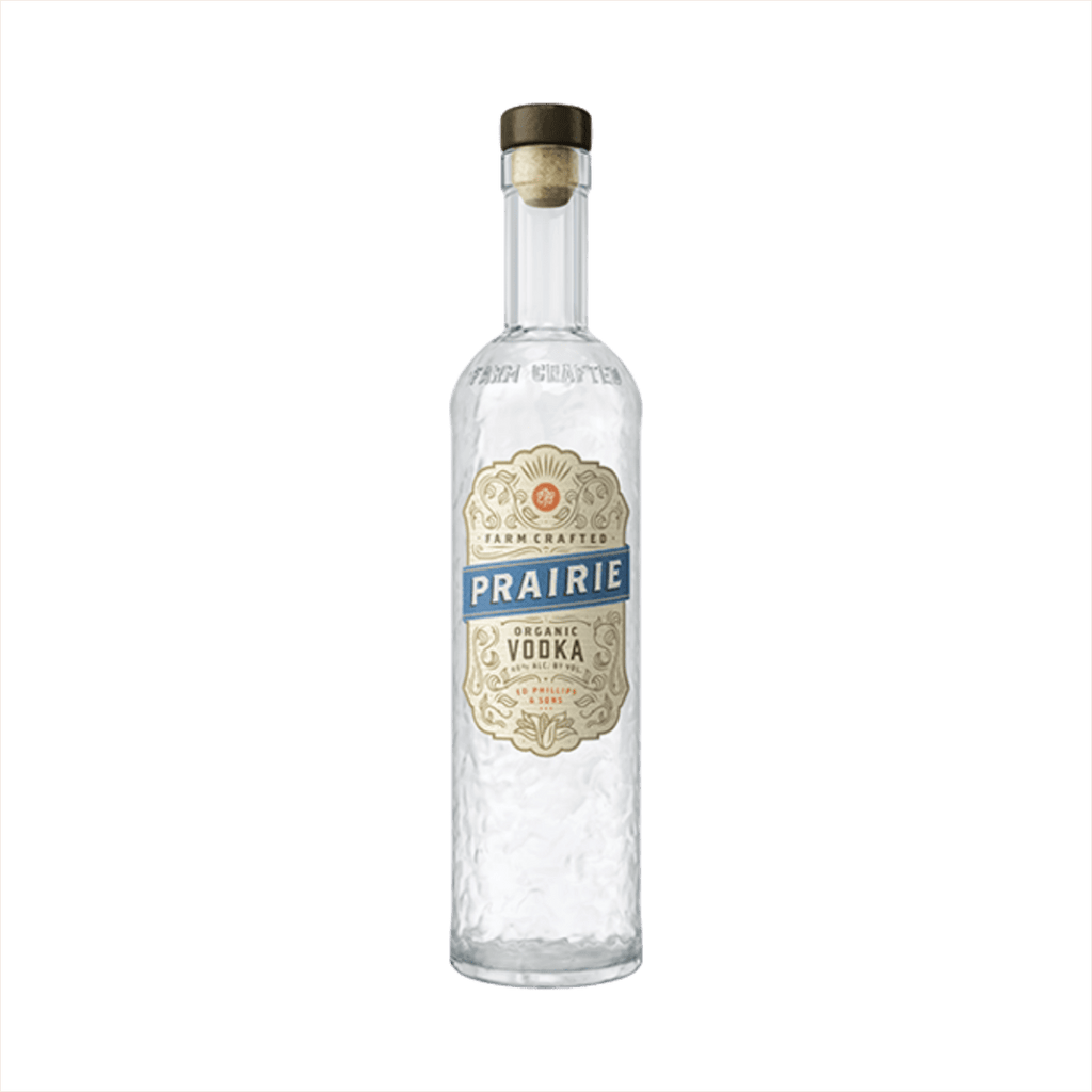 Bottle of Prairie Organic Vodka.