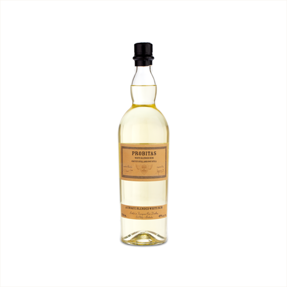 Bottle of Foursquare Probitas White Blended Rum.