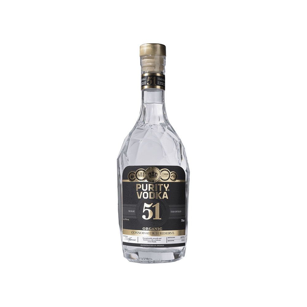 Bottle of Purity Organic Vodka Connoisseur 51 Reserve.