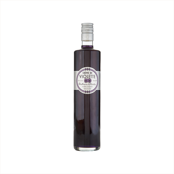 Bottle of Rothman & Winter Crème De Violette Liqueur.