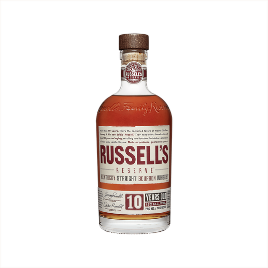 750ml bottle of Russell's Reserve 10 Year Bourbon.