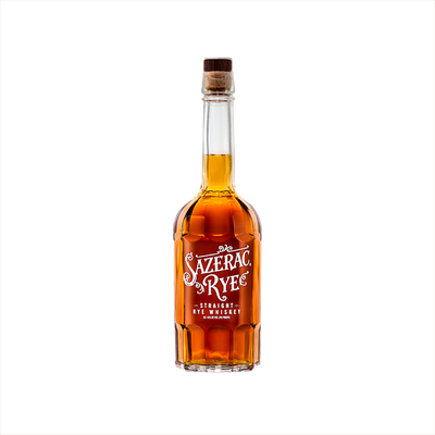 Bottle of Sazerac Straight Rye Whiskey.