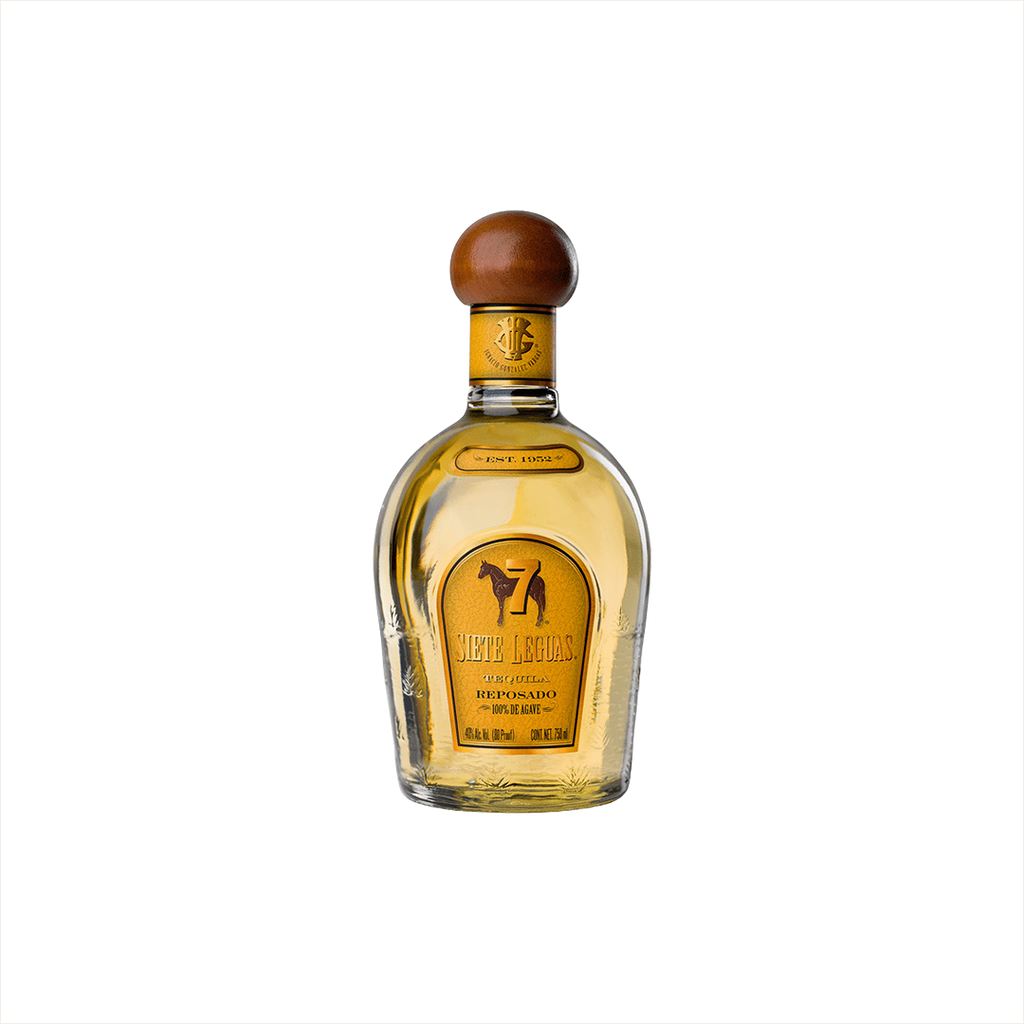 Bottle of Siete Leguas Reposado Tequila.