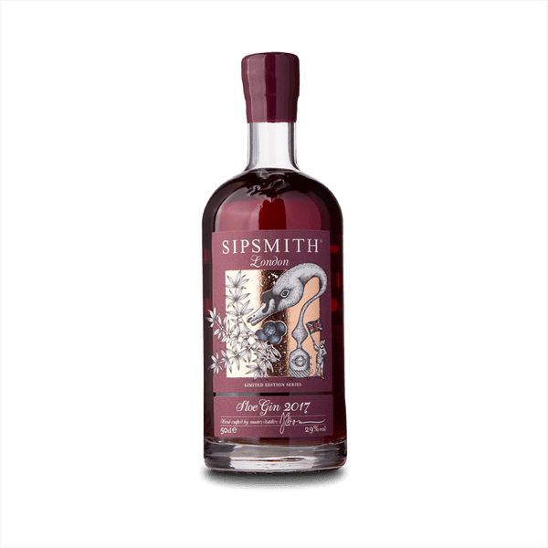 Bottle of Sipsmith Sloe Gin.