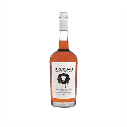 Bottle of Skrewball Peanut Butter Whiskey.