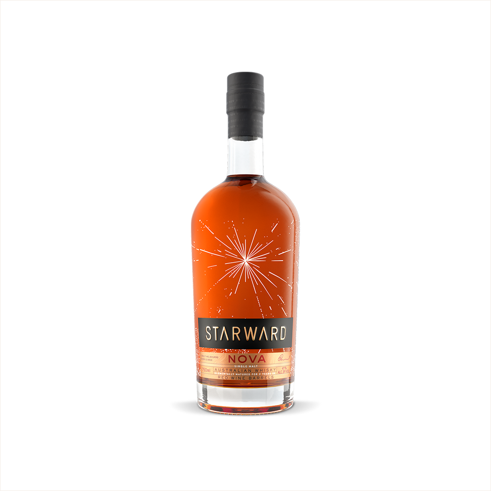 Bottle of Starward Nova Australian Single Malt Whisky.