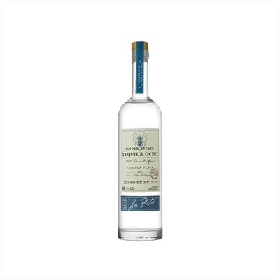 Bottle of Tequila Ocho Plata.
