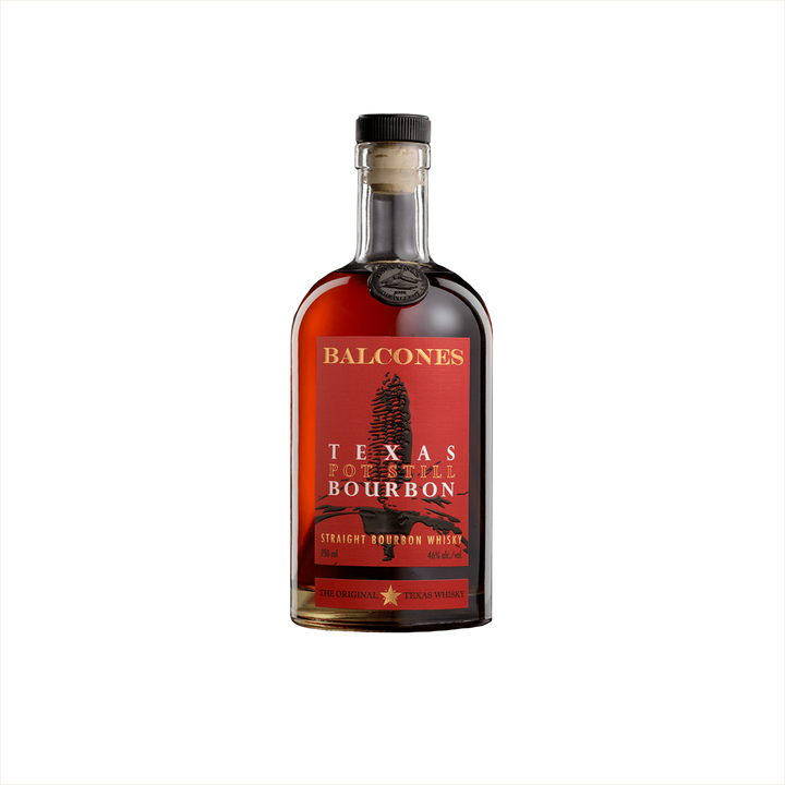 Bottle of Balcones Texas Pot Still Bourbon.