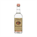 Bottle of Titos Handmade Vodka.