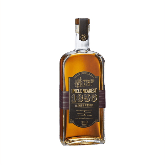 Bottle of Uncle Nearest 1856 Premium Aged Whiskey.