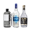Bottles of The Community Spirit Vodka, Deep Eddy Original Vodka, and Purity Organic Vodka Connoisseur 51 Reserve.